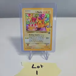 Birthday Pikachu 24 Celebrations Holo Black Star Promo Pokemon Card - Image 1