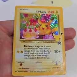 Birthday Pikachu 24 Celebrations Holo Black Star Promo Pokemon Card - Image 3