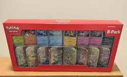 Pokemon TCG Prismatic Evolutions Costco 8 Mini-Tin Bundle Promo Cards NEW SEALED - Image 1