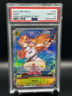 2024 One Piece Nami OP08 Two Legends Alternative Art #106 PSA 10 - Image 1