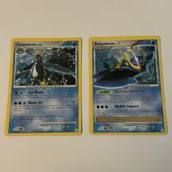 Pokemon TCG Empoleon 4/130 & Empoleon LV.X 120/130 Lot 2 Cards 2007 EN - Image 1