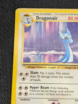 Pokemon TCG Base Set Dragonair Unlimited Rare Card 18/102 MP Condition - Image 3