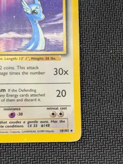 Pokemon TCG Base Set Dragonair Unlimited Rare Card 18/102 MP Condition - Image 5