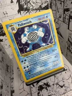 Vintage Pokemon Poliwrath Base Set 13/102 Holo Rare Unlimited TCG Card - Image 1