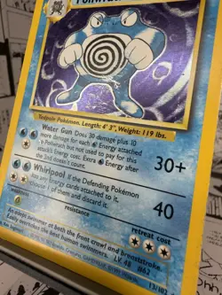 Vintage Pokemon Poliwrath Base Set 13/102 Holo Rare Unlimited TCG Card - Image 2