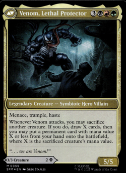 Eddie Brock / Venom, Lethal - Foil Mythic 0055 - Marvel's Spider-Man - MTG - Image 2