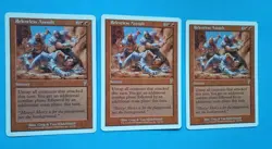 Magic the Gathering MTG 7th Edition RELENTLESS ASSAULT X 3 Rare LP/EX 2001 Nice - Image 2