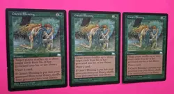 Magic the Gathering MTG Weatherlight GAEA'S BLESSING X 3 U LP/EX 1997 Nice! - Image 3