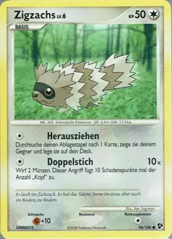 Pokemon Card Game Epic Encounters No. 96/106 Zigzagoon - Image 1