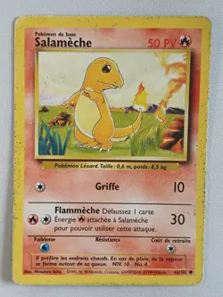 Carte pokemon FRANCAIS Salameche (BS 46) Set de Base [PLAYED] 18.07.2025A - Image 1