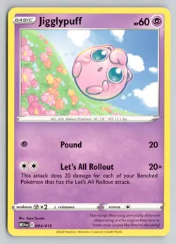 JIGGLYPUFF 004/015 PROMO MCDONALD'S PROMOS 2024 POKEMON NM - Image 1