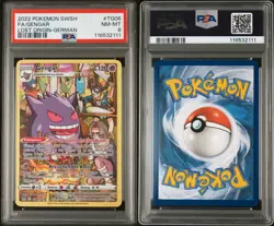 Pokemon Gengar Full Art Holo Deutsch TG06/TG30 Lost Origin PSA 8 NM-Mint - Image 3