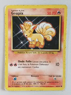 Carte pokemon FRANCAIS Goupix (BS 68) Set de Base [POOR] 18.07.2025A - Image 1