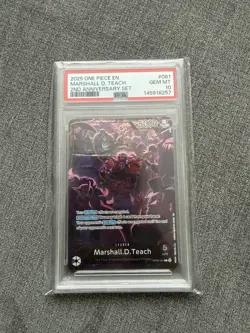 2025 ONE PIECE ENGLISH VERSION 2ND ANNIVERSARY SET #081 MARSHALL D. TEACH PSA 10 - Image 1