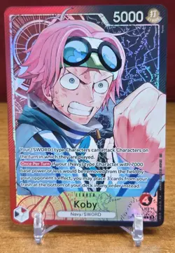 Koby (001) (Alternate Art) L Foil A Fist of Divine Speed OP11-001 NM - Image 1