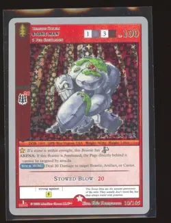 Stone Man Metazoo Silver Sample Playtester Wilderness Card HOLO - Image 1