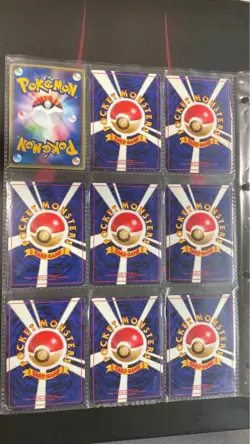 Old back Pokemon card Ball Holo Fire comments are Japanese - Image 2