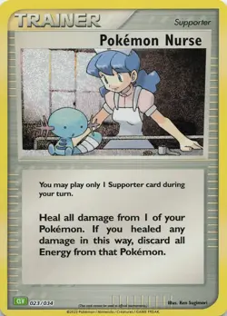 Pokemon TCG Pokemon Nurse #023/034 Holo Trading Card Game Classic NM - Image 1