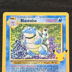 Blastoise 2/102 Celebrations Classic Collection 25th Anniversary Pokemon Card - Image 3