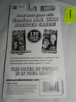 Lot #1 - New on card Ban Dai M.S. War Trading Card Game Wing Gundam Team Booster - Image 2