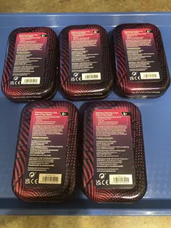 Lot of 5 Empty Pokemon TCG Mega Evolution Mini Tins + Collectible Card + Sticker - Image 2