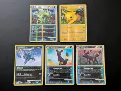 Huge Pokemon 5 Card Mid Era Reverse Holo Lot - Pikachu, Umbreon, Tyranitar - Image 1