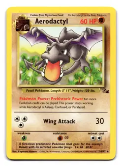 Aerodactyl (16) Unlimited Rare Fossil 16/62 NM 1999 Pokemon Trading Card Game - Image 1