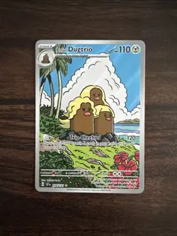 Pokemon TCG Alolan Dugtrio Card 208/191 Surging Sparks Illustration Rare - Image 1