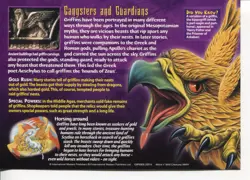 Weird N’ Wild Creatures Monsters of the Mind Card 13 # Griffin # LC7 - Image 2