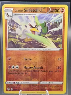 Galarian Sirfetch'd Reverse Holo 098/189 Darkness Ablaze Pokemon Card - Image 1