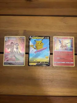 Pokemon TCG Lot 3 Cards Surfing Pikachu V Charizard Gardevoir Holo Rare - Image 1