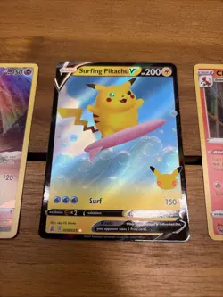 Pokemon TCG Lot 3 Cards Surfing Pikachu V Charizard Gardevoir Holo Rare - Image 3