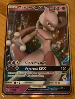 Pokemon Mewtwo GX #31/68 Hidden Fates Ultra Rare Holo Card. 2019 - Image 1