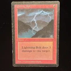 Lightning Bolt - Beta - Magic The Gathering MTG MP- #34 - Image 1