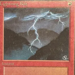 Lightning Bolt - Beta - Magic The Gathering MTG MP- #34 - Image 2