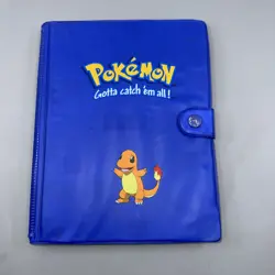 Pokemon Gotta Catch ‘Em All Blue Charmander Card Binder Vintage 1999 - Image 1