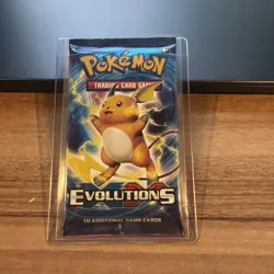 Pokemon XY Evolutions Booster Pack Raichu Art SEALED CLEAN - Image 1