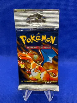 SEALED 1999 Pokemon Base Set Unlimited Long Crimp Charizard Artwork Booster Pack - Image 1
