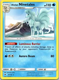Alolan Ninetales 28/147 Rare Burning Shadows Pokemon Near Mint - Image 1