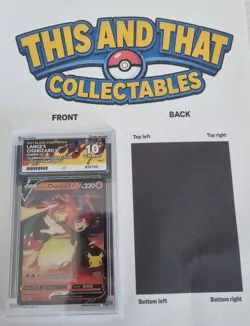 Pokemon Celebrations 25th anniversary Lance's Charizard V SWSH133 ACE 10 - Image 1