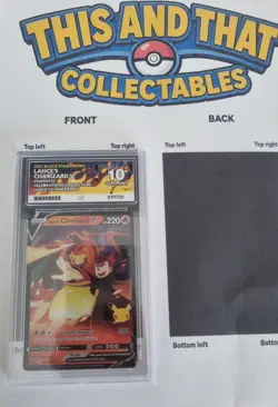 Pokemon Celebrations 25th anniversary Lance's Charizard V SWSH133 ACE 10 - Image 2