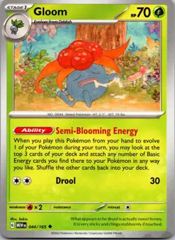 Gloom 044/165 Uncommon MEW SV: Scarlet & Violet 151 Pokemon Lightly Played - Image 1