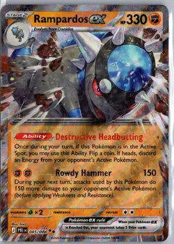Rampardos ex 045/084 Double Rare Pitch Black Pokemon Holo Near Mint - Image 1