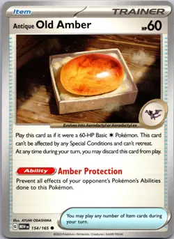 Antique Old Amber 154/165 Common MEW SV: Scarlet & Violet 151 Pokemon LP - Image 1