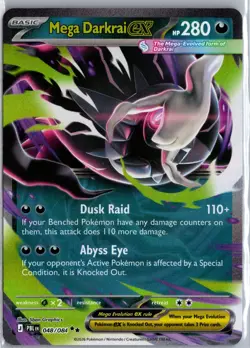 Mega Darkrai ex 048/084 Double Rare Pitch Black Pokemon Holo Near Mint - Image 1