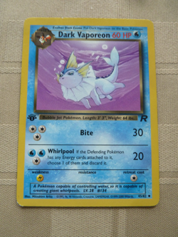 Dark Vaporeon 45/82 Unlimited Uncommon Team Rocket Pokemon - Image 1