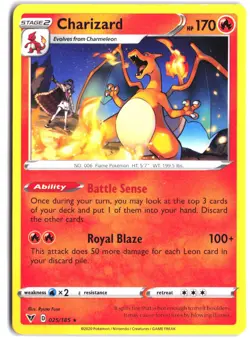 Charizard 025/185 Rare Vivid Voltage Pokemon - Image 1