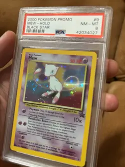 Pokemon TCG Mew 2000 Promo Holo Black Star Promo #9 PSA 8 Englisch Swirl - Image 2