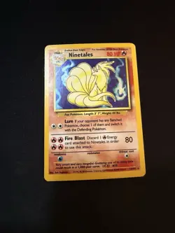 Pokemon Ninetales Base Set Holo Unlimited MP - Image 1