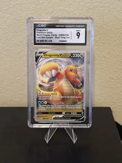 Pokemon TCG Dragonite V World Champ Decks Holo EN CGC 9 SWSH154 - Image 1